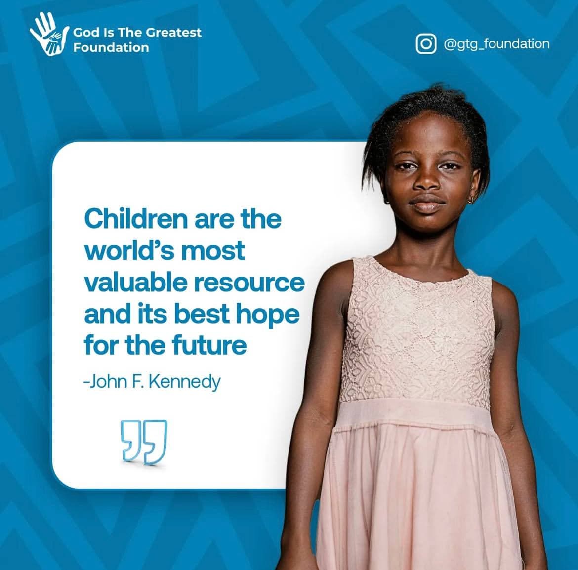 young girl and JFK quote